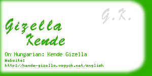 gizella kende business card